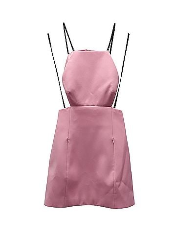 Alexander Wang Alexander Wang Cutout Mini Dress with Charms in Light Pink Polyester (view 2)