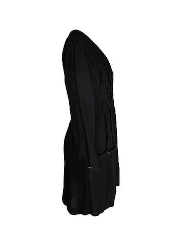 Sandro Sandro Paris Milene Pleated Crepe Mini Dress in Black Viscose (view 2)
