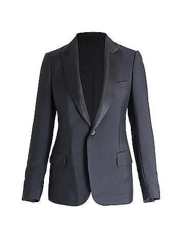 Christian Dior Dior Single-Breasted Blazer in Black Wool (view 1)