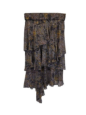 Isabel Marant Isabel Marant Étoile Jeezon Ruffled Skirt in Multicolor Viscose (view 2)