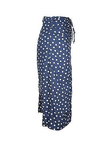 A.P.C. A.P.C. Polka Dot Midi Skirt in Blue Cotton (view 2)