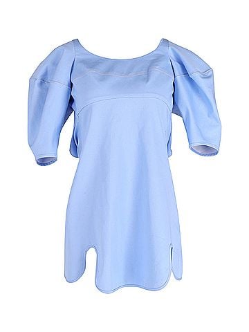 Ellery Ellery Deliberate Distance Cone Dress in Light Blue Cotton (view 1)