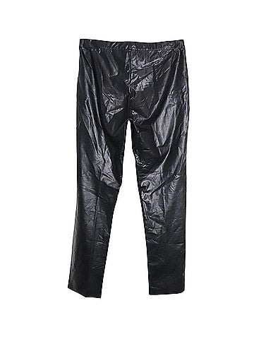 Isabel Marant Isabel Marant Etoile Slim Fit Trousers in Black Faux Leather (view 2)