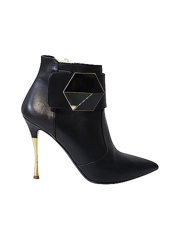 Nicholas Kirkwood Nicholas Kirkwood Hexagon Ankle Boots in Black Leather  (view 1)