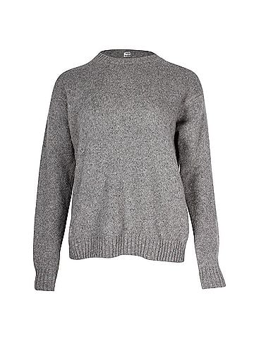 Acne Acne Studio Knitted Crewneck Sweater in Grey Wool (view 1)