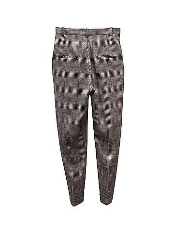 Isabel Marant Isabel Marant High Rise Checked Pants in Beige Polyester (view 2)