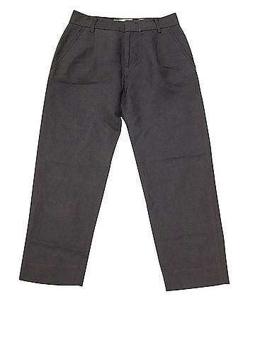 Vince. Vince Slim Fit Trousers in Navy Blue Linen (view 1)