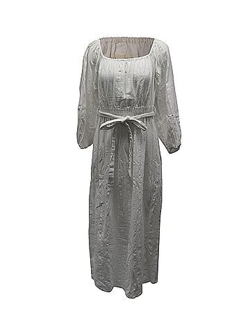 Mara Hoffman Mara Hoffman Malika Off-The-Shoulder Maxi Dress in White Organic Cotton (view 1)