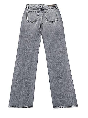 GRLFRND Grlfrnd Mica Straight Leg Jeans in Grey Denim (view 2)