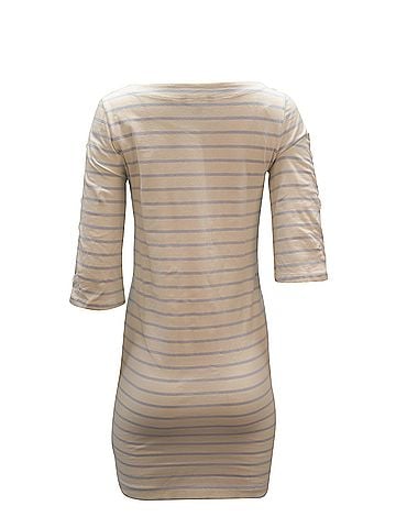 Ralph Lauren Lauren Ralph Lauren Striped Dress with Lace-Up Sleeves in Multicolor Cotton (view 2)