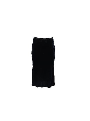 Vince. Vince Midi Skirt in Navy Blue Velvet (view 1)