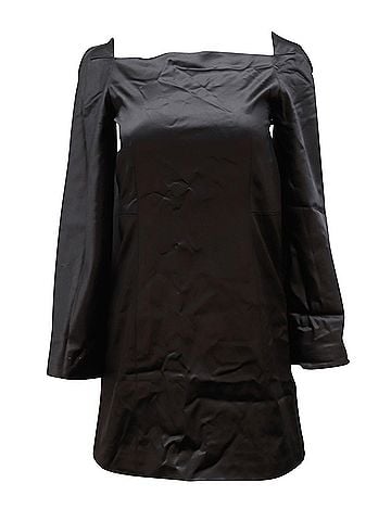 Rosetta Getty Rosetta Getty Square Neck A-line Mini Dress in Black Viscose (view 1)