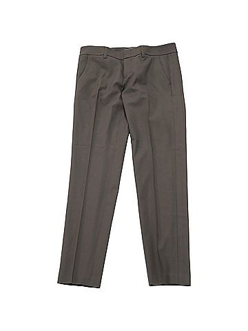 Vince. Vince Straight Cut Trousers in Brown Wool (view 1)