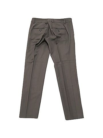 Vince. Vince Straight Cut Trousers in Brown Wool (view 2)