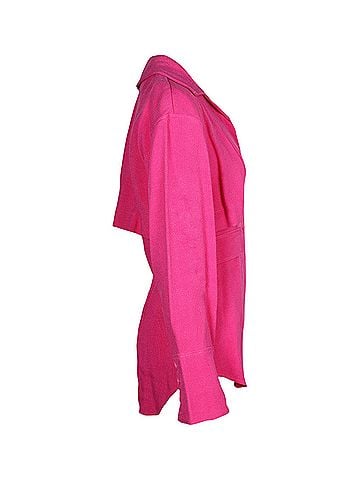Jacquemus Jacquemus La Chemise Monceau Layered Shirt in Pink Viscose (view 2)
