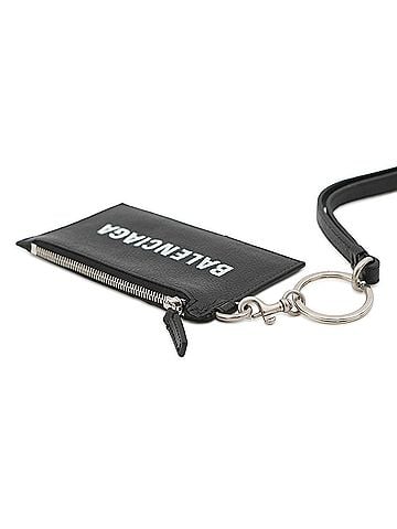Balenciaga Balenciaga wallet/coin case, business card holder/card case with strap, 594548 BALENCIAGA coin purse, black. wallet, WALLET (view 2)