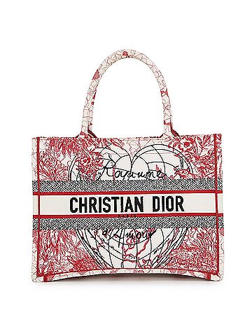 Christian Dior Christian Dior Tote Bag Book Map Heart Medium Canvas Handbag (view 1)