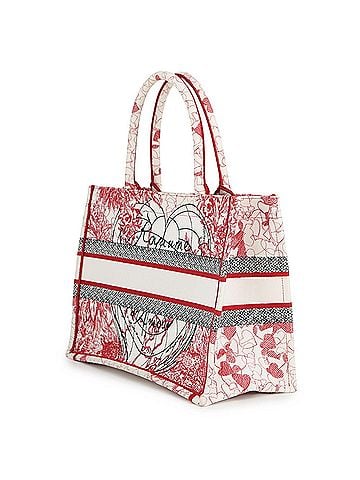 Christian Dior Christian Dior Tote Bag Book Map Heart Medium Canvas Handbag (view 2)