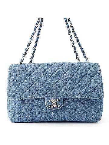 Chanel Chanel chain shoulder bag, Coco Mark, Matelassé, denim, CHANEL handbag, Chanel, (view 1)