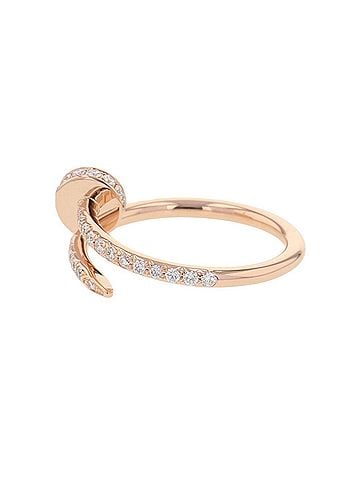 Cartier Cartier Juste un Clou SM Small Model Ring with 53 Diamonds (0.40ct total), 18K Pink Gold, B4231400. (Cartier Diamond Semi-Pave Ring) (view 2)