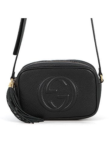 Gucci Gucci Interlocking G Soho Disco Bag Small Leather Shoulder 347994 GUCCI Black Tassel Handbag (view 1)