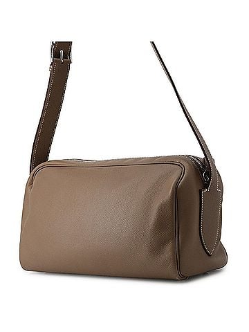 Hermès Hermes Petit Courier Etoupe Evercolor Shoulder Bag, Taurillon Clemence Leather, W Stamp, HERMES, Handbag, Hermes, HERMES (view 2)