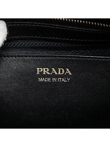 Prada Medium Saffiano Trimmed City Calf Greca Esplanade Satchel (view 2)