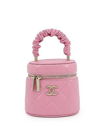 Chanel Chanel Vanity Bag, Coco Mark, Matelassé, Lambskin, AP2730, CHANEL Handbag, Pouch, Women's, (view 1)