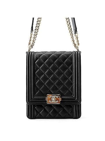 Chanel Chanel Chain Shoulder Bag Boy Lambskin AS0130 CHANEL Handbag Black Women's (view 1)