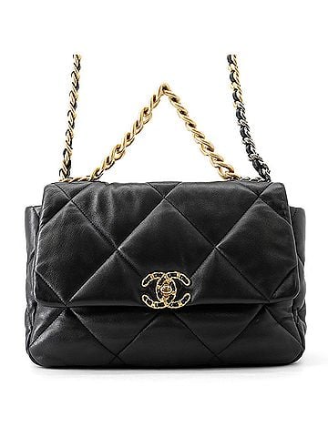 Chanel Chanel Chain Shoulder Bag CHANEL19 Large Lambskin AS1161 CHANEL 2-way Black Handbag Women's (view 1)