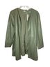 Chico's 100% Polyurethane 100% Polyester 100% Polyester Green Faux Leather Jacket Size 4 - photo 1