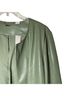 Chico's 100% Polyurethane 100% Polyester 100% Polyester Green Faux Leather Jacket Size 4 - photo 2
