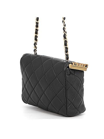 Chanel Chanel Chain Shoulder Bag Matelassé Coco Mark Lambskin Faux Pearl AS3732 CHANEL Handbag Black Women's (view 2)