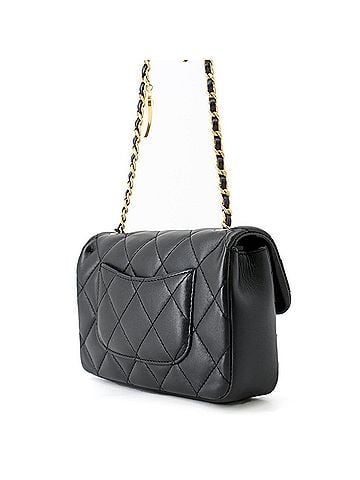 Chanel Chanel Chain Shoulder Bag Mini Matelassé Coco Mark Lambskin AS3456 CHANEL Heart Black Handbag Women's (view 2)