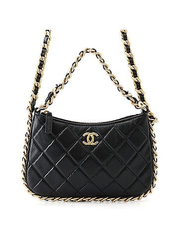 Chanel Chanel Chain Shoulder Bag Matelassé Coco Mark Lambskin AP3487 CHANEL Handbag Black Women's (view 1)