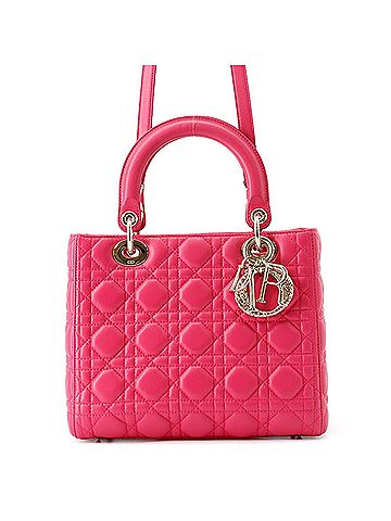 Christian Dior Christian Dior handbag, Cannage Lady medium leather, 2-way handbag for women, (view 1)