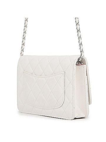 Chanel Chanel wallet, chain Coco Mark, Matelassé, CHANEL19, caviar leather, CHANEL white, WALLET (view 2)