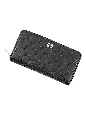 Gucci Gucci long wallet, Guccissima round leather, 473928, GUCCI black WALLET (view 1)
