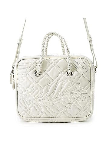 Balenciaga Balenciaga Blanket Square S Handbag 466541 BALENCIAGA 2-way Shoulder Bag White (view 1)