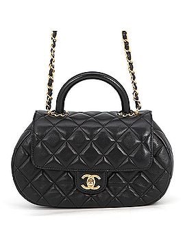 Chanel Chanel Chain Shoulder Bag Matelassé Coco Mark Lambskin AS4569 CHANEL 2-way Black Handbag Women's (view 1)