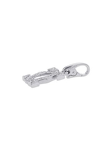 Cartier Cartier pendant top, 2C charm, diamond, 18K white gold. (view 2)