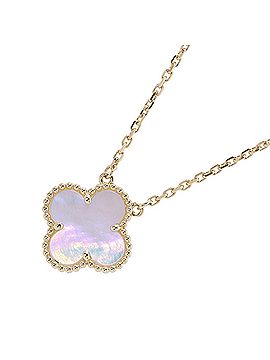 Van Cleef & Arpels Van Cleef & Arpels Alhambra Necklace Pendant Mother of Pearl 18K Yellow Gold VCARA45900 (view 1)