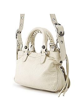 Balenciaga Balenciaga Neo Cagoll S Handbag, Arena Lambskin, 751523, BALENCIAGA 2-way, White. (view 2)