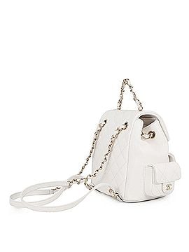 Chanel Chanel Matelassé Backpack with Coco Mark, Multi-Pocket, Caviar Leather, AS4399, Backpack, Handbag, White, Women's, CHANEL (view 2)