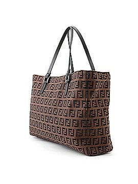 Fendi Fendi Zucchino Canvas Leather Handbag 8BH018 FENDI Shoulder Bag (view 2)