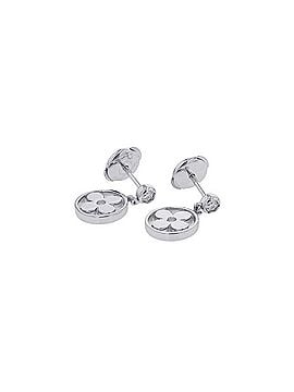 Louis Vuitton Louis Vuitton Monogram Idylle Earrings, 2 Diamonds, Approx. 0.08ct Total, 18K White Gold, Q96167, Flower, Diamond LOUIS VUITTON (view 2)