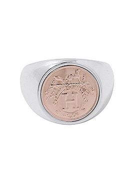 Hermès Hermes ring, Ex-Libris Chevalier SV925 silver, 18KPG pink gold, ring. HERMES ring. (view 1)