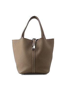 Hermès Hermes Picotin Lock MM Handbag, Etoupe, Taurillon Clemence Leather, W Stamp. Lock, Picotin, Women's HERMES (view 1)