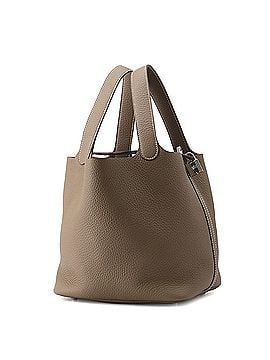 Hermès Hermes Picotin Lock MM Handbag, Etoupe, Taurillon Clemence Leather, W Stamp. Lock, Picotin, Women's HERMES (view 2)