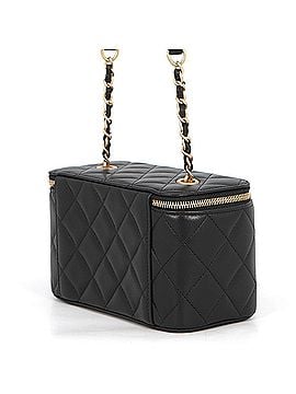 Chanel Chanel Chain Shoulder Bag Vanity Matelassé Coco Mark Lambskin AP2550 CHANEL Black Handbag Women's (view 2)